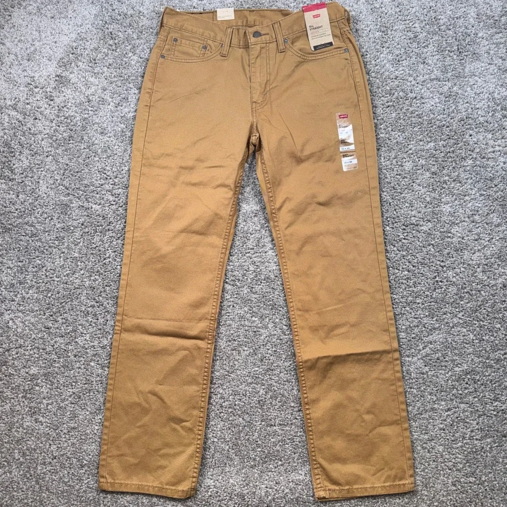 Levi's 514 Straight Pants Mens Khaki Tan 30x30 NEW